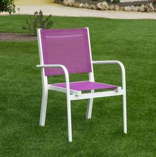 Sillón Aluminio Disni de Hevea - Sillón infantil de aluminio color blanco, con asiento y respaldo de textilen color azul o rosa.