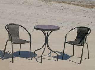 Sillón apilable de  acero y wicker [Brasil] de Hevea - imagen 2