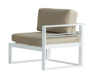 Módulo brazo der Albourny de Hevea - Módulo brazo derecho para sofá modular. Estructura aluminio color blanco.