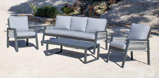 Sofá 3p+ sillones+mesa de aluminio-cuerda [Aldara] de Hevea - imagen 2