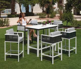 Mesa de bar-jardín ▯160 de aluminio [Boracay] de Hevea - imagen 3
