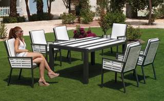 Sillón comedor-jardín de aluminio bicolor [Luarca] de Hevea - imagen 3