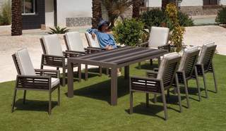 Sillón comedor-jardín de aluminio bicolor [Farah] de Hevea - imagen 2