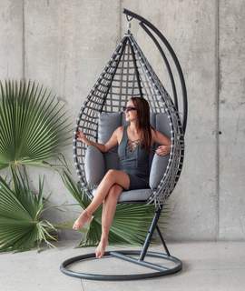 Sillón colgante envolvente de aluminio [Selena] de Hevea - imagen 2