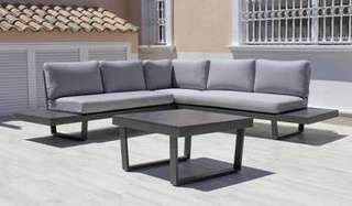 Set aluminio: rinconera 5p + mesa HPL [Loira] de Hevea - imagen 2