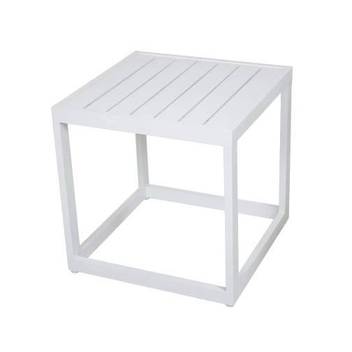 Mesa auxiliar ▢45 de aluminio [Alba] de Hevea - Mesa auxiliar de aluminio para jardín o terraza. Disponible en color blanco, antracita, champagne, plata, marrón o nude.