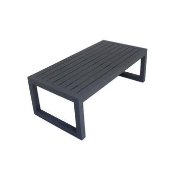 Mesa de centro para jardín ▯120 de aluminio de Hevea - Mesa de centro rectangular de aluminio para jardín. Tablero de aluminio de 120 cm. Disponible en color blanco, antracita, champagne, plata, marrón o nude.