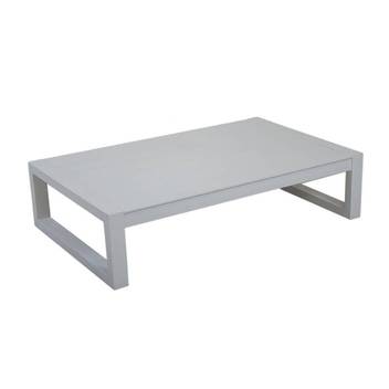 Mesa de centro ▯135 de aluminio [Cosmos] de Hevea - Mesa de centro lujo para jardín, de aluminio color blanco, antracita, champagne, plata, marrón o nude.