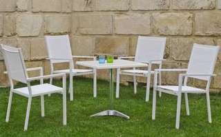 Sillón apilable de aluminio y textilen [Roma] de Hevea - imagen 9
