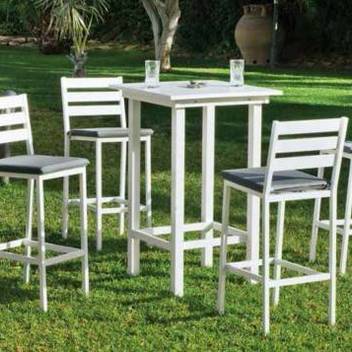 Mesa de bar-jardín  ▢70 de aluminio [Tropea] de Hevea - imagen 2