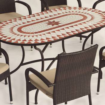 Mesa mosaico ⬯150 de acero color bronce [Neypal] de Hevea - imagen 2