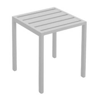 Mesa auxiliar ▢40 de aluminio [Piscis] de Hevea - Mesa auxiliar de aluminio para jardín o terraza. Disponible en color blanco, antracita, champagne, plata, marrón o nude.