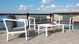 Set aluminio: sofá 2p + sillones + mesa [Acapulco] de Hevea - imagen 7