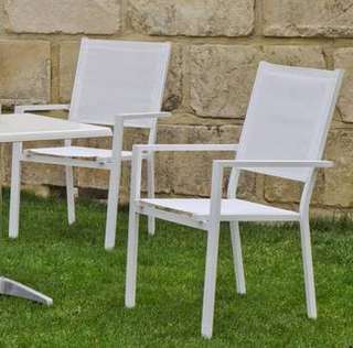 Sillón apilable de aluminio y textilen [Roma] de Hevea - imagen 2