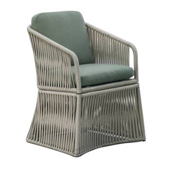 Sillón comedor-jardín, aluminio y cuerda [Vanila] de Hevea - Sillón de comedor para exterior, de aluminio y cuerda. Disponible en varios colores.