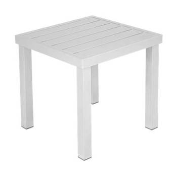 Mesa auxiliar ▢45 de aluminio [Venecia] de Hevea - Mesa auxiliar de aluminio para jardín o terraza. Disponible en color blanco, antracita, champagne, plata, marrón o nude.