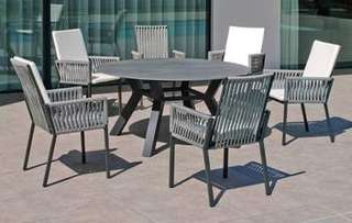 Mesa ◯150 de aluminio con tablero piedra [Veneto] de Hevea - imagen 9