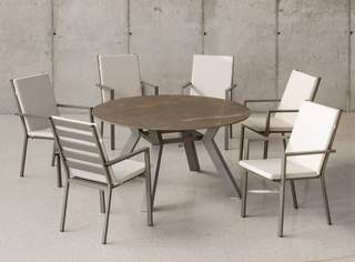 Mesa ◯150 de aluminio con tablero piedra [Veneto] de Hevea - imagen 5