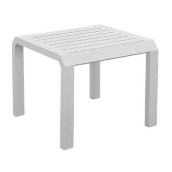 Mesa auxiliar ▢62 de aluminio [Zafiro] de Hevea - Mesa auxiliar de aluminio luxe para jardín o terraza. Disponible en color blanco, antracita, champagne, plata, marrón o nude.