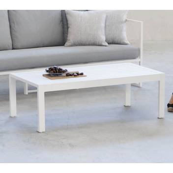 Mesa de centro ▯120 de aluminio [Basic] de Hevea - Mesa de centro de aluminio para exterior. Disponible en color blanco, antracita, champagne, plata, marrón o nude.