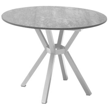 Mesa auxiliar ◯60 de aluminio y HPL [Donia] de Hevea - Mesa auxiliar redonda para jardín o terraza. Estructura robusta de aluminio y tablero laminado HPL. Disponible en varios colores.