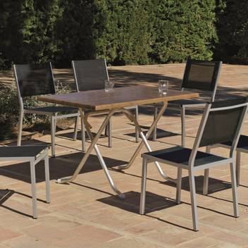Mesa plegable de aluminio y tablero HPL [Sidney] de Hevea - imagen 4