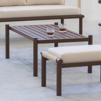 Mesa de centro ▯135 de aluminio [Urbia] de Hevea - Mesa de centro rectangular para exterior, de 135 cm. de ancho. Estructura de aluminio. Disponible en color blanco, antracita, champagne o marrón.