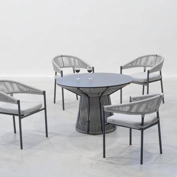 Sillón comedor de aluminio y cuerda [Espinel] de Hevea - imagen 2