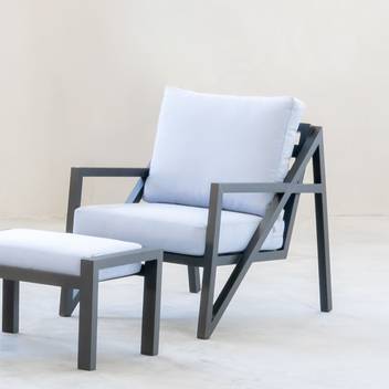 Cjto aluminio: sofá 2p + sillones + mesa [Albania] de Hevea - imagen 2