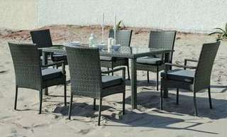 Conjunto mesa ▯150 + 4 sillones de ratán [Mali] de Hevea - imagen 2