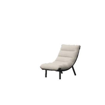 Butaca relax de exterior [Santa Ana] de Mooma - Butaca relax de aluminio color antracita revestido con cuerda náutica sintética del mismo color. Cojín de la butaca ultra cómodo tapizado con Olefina y relleno con espuma Dryfoam.