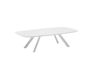 Mesa de centro aluminio [Anmore] de Mooma - Mesa de centro con estructura y top de aluminio color blanco o antracita, para jardín o terraza.