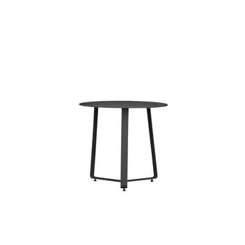 Mesa auxiliar ◯60 de aluminio [Bangor] de Mooma - Mesa auxiliar redonda de 60 cm de diámetro, con estructura y top de aluminio lacado en color blanco, antracita o taupe, para jardín o terraza.