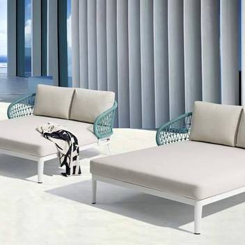 Sofá cama aluminio y cuerda [Isabela] - imagen 5