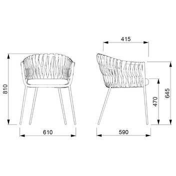 Sillón comedor aluminio y cuerda [Meridian] - imagen 21