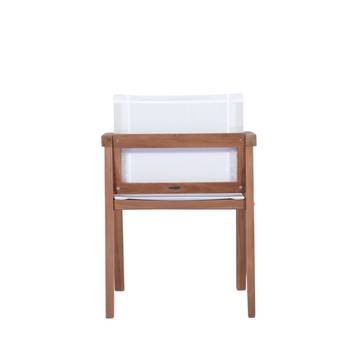 Sillón Teca y Textilene Blanco - imagen 7