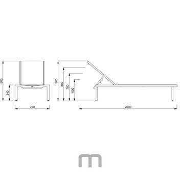 Tumbona/cama alumino y textilene [Bangor] - imagen 28
