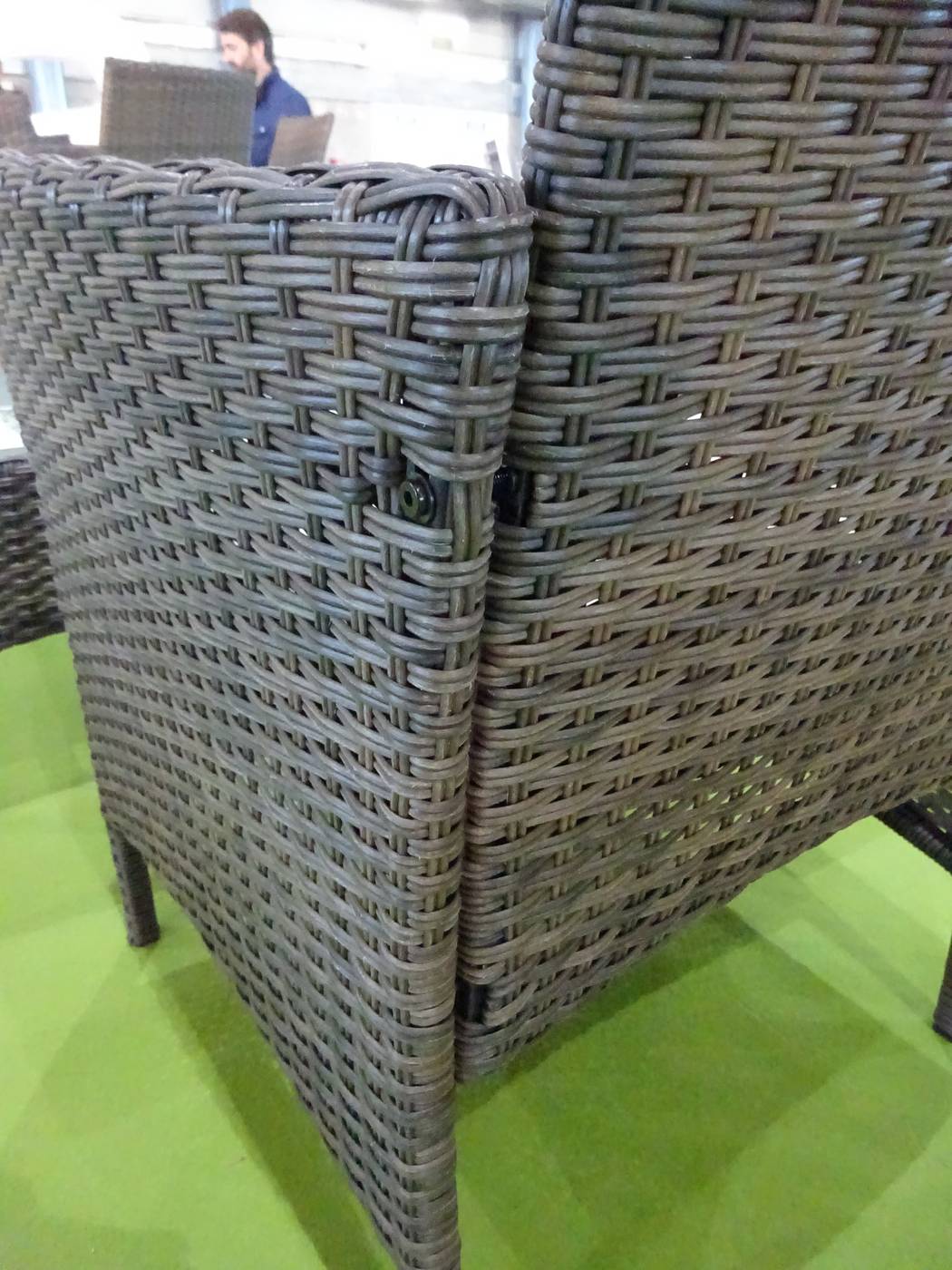 Conjunto Ratán Sintético Calibú - Conjunto huitex color mix-gris: sofá 2 plazas + 2 sillones + mesa de centro