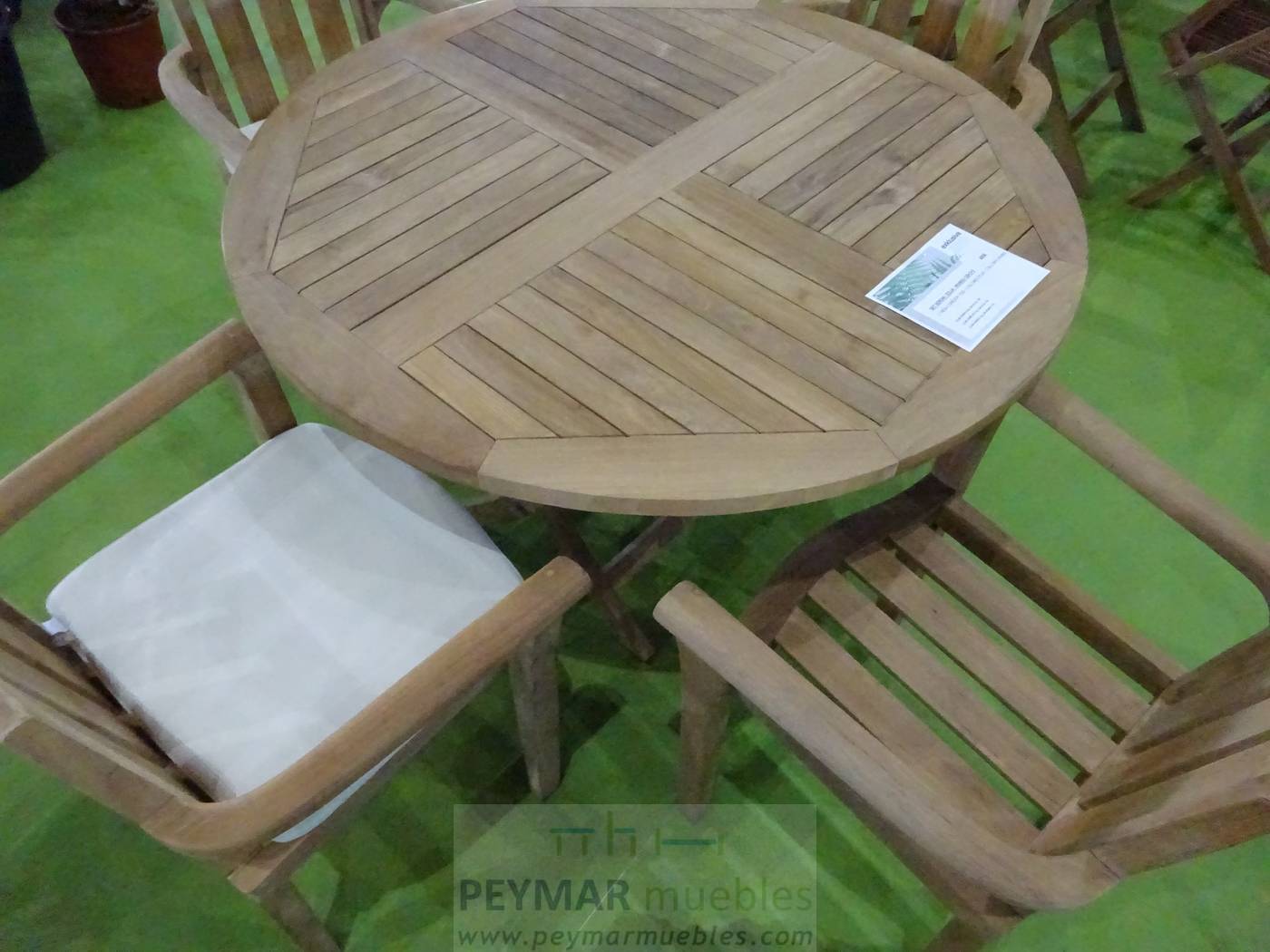 Mesa Redonda De Madera Plegable