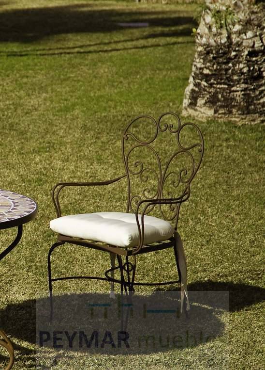 Sillón de forja especial para exterior