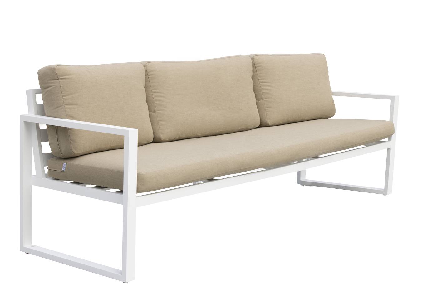 Set Aluminio Fenix-10 - Conjunto aluminio: 1 sofá 3 plazas + 2 sillones + 1 mesa de centro + 2 reposapiés. Disponible en cinco colores diferentes.
