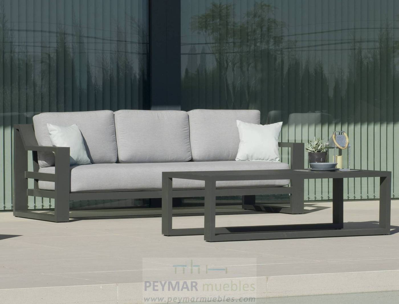 Sofá Aluminio Luxe Rosenborg-3 de Hevea Terraza/Jardín Aluminio | Compra Online