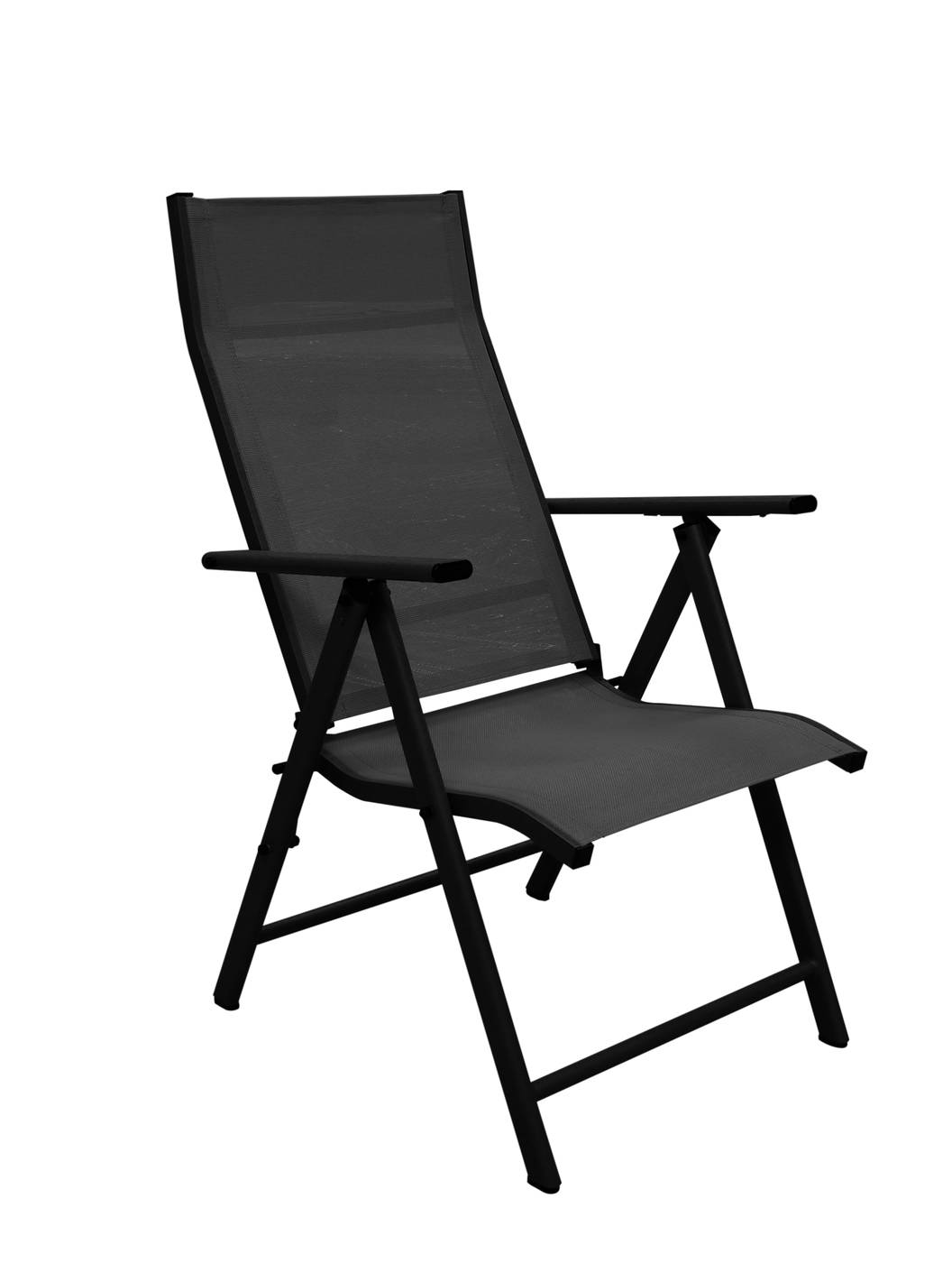 Set Aluminio Palma-Saporo - Conjunto aluminio color antracita: Mesa rectangular 150 cm + 4 tumbonas con asiento y respaldo textilen.