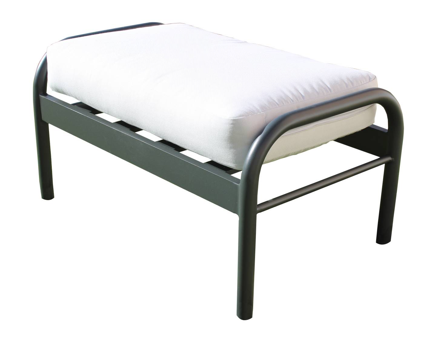Set Aluminio Alexis-10 - Conjunto: 1 sofá 3 plazas + 2 sillones + 1 mesa de centro + 2 taburetes/repoaspiés. Estructura aluminio color blanco o antracita.