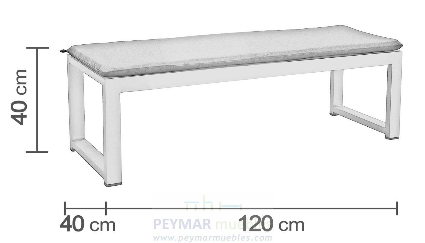 Set Rinconera Aluminio Luxe Yebel-30 - Exclusiva rinconera luxe 6 plazas + mesa de centro alta + banco. Estructura de aluminio bicolor.