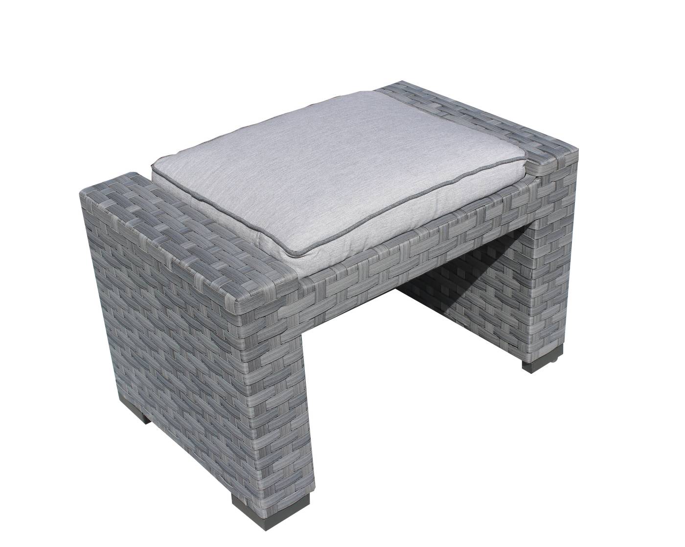 Set Médula Borneo-10 - Conjunto ratán: 1 sofá de 3 plazas + 2 sillones + 1 mesa de centro + 2 taburetes. Hecho de aluminio y médula sintética color blanco o antracita.
