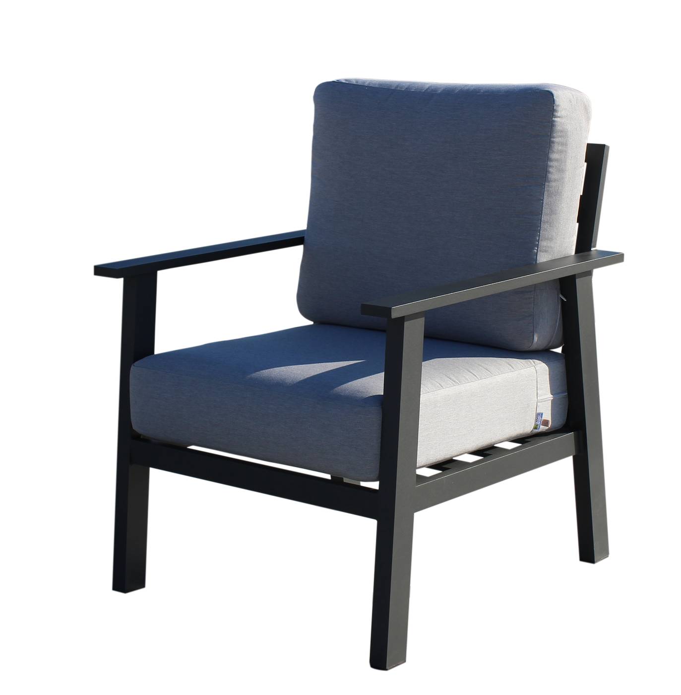 Set Aluminio Eliot-7 - Conjunto aluminio: sofá 2 plazas + 2 sillones + mesa de centro. Fabricado de aluminio en color blanco, antracita, champagne, plata o marrón.