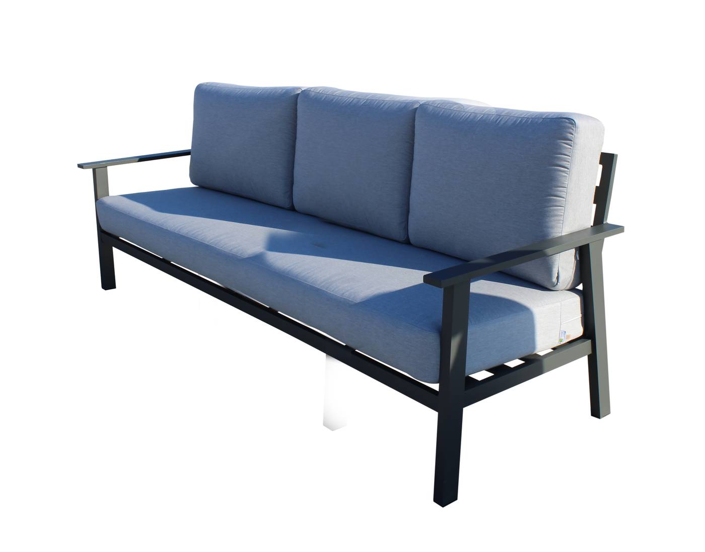 Set Aluminio Eliot-8 - Conjunto aluminio: sofá 3 plazas + 2 sillones + mesa de centro. Fabricado de aluminio en color blanco o antracita.