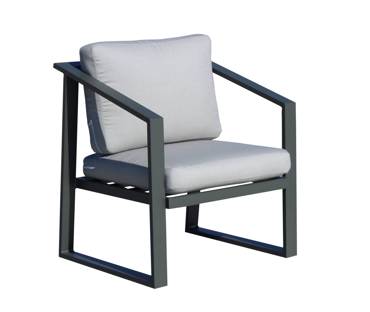 Set Aluminio Sadem-9 - Conjunto aluminio para exterior: sofá 2 plazas + 2 sillones + mesa de centro + 2 taburetes. Fabricado de aluminio en color blanco o antracita.