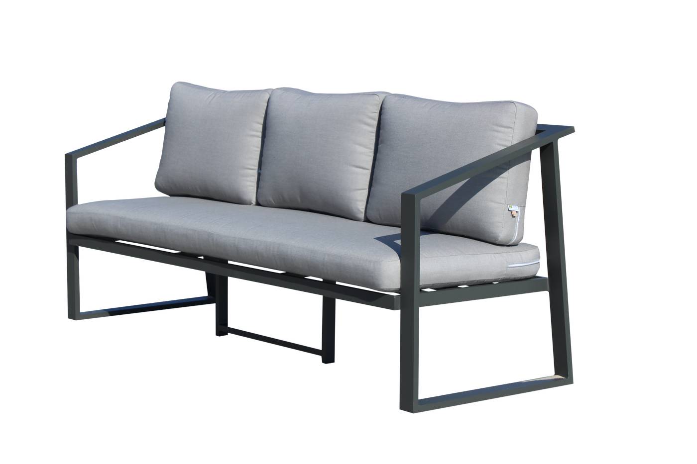 Sofá relax 3 plazas para exterior. Fabricado de aluminio en color blanco o antracita.